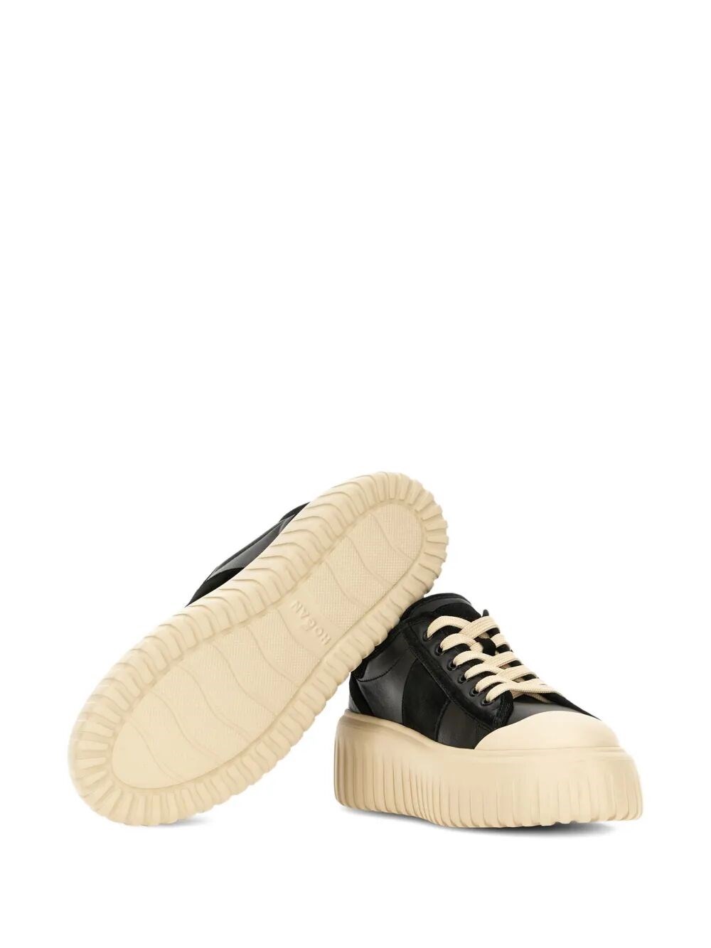 H-STRIPES NAPPA LEATHER AND SUEDE SNEAKERS