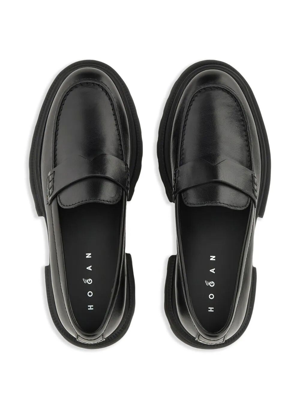 10-STOREY SMOOTH LEATHER AND WORKWEAR SOLE LOAFERS