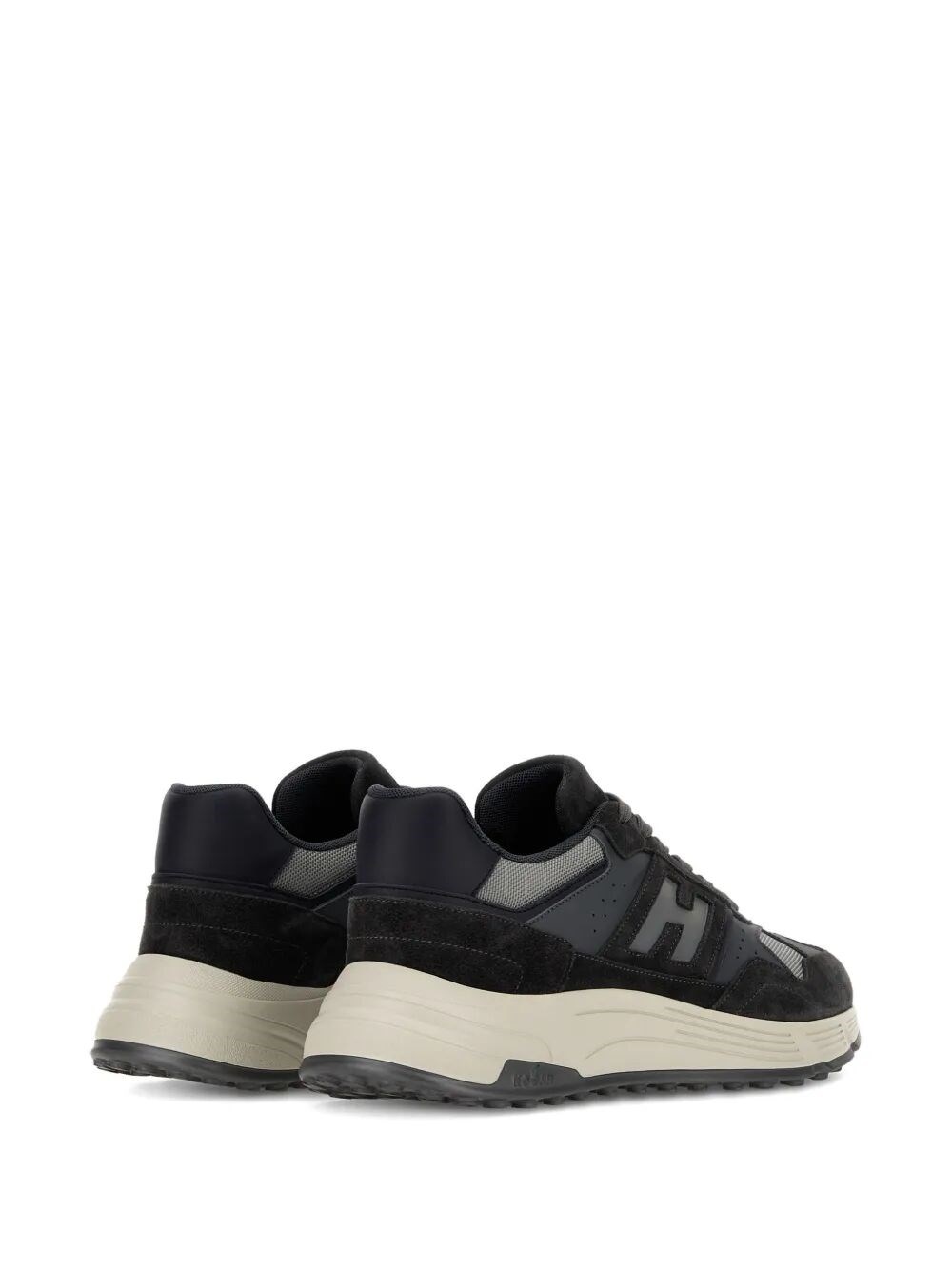 SUEDE AND SMOOTH LEATHER HYPERLIGHT SNEAKERS WITH TECHNICAL FABRIC INSERTS