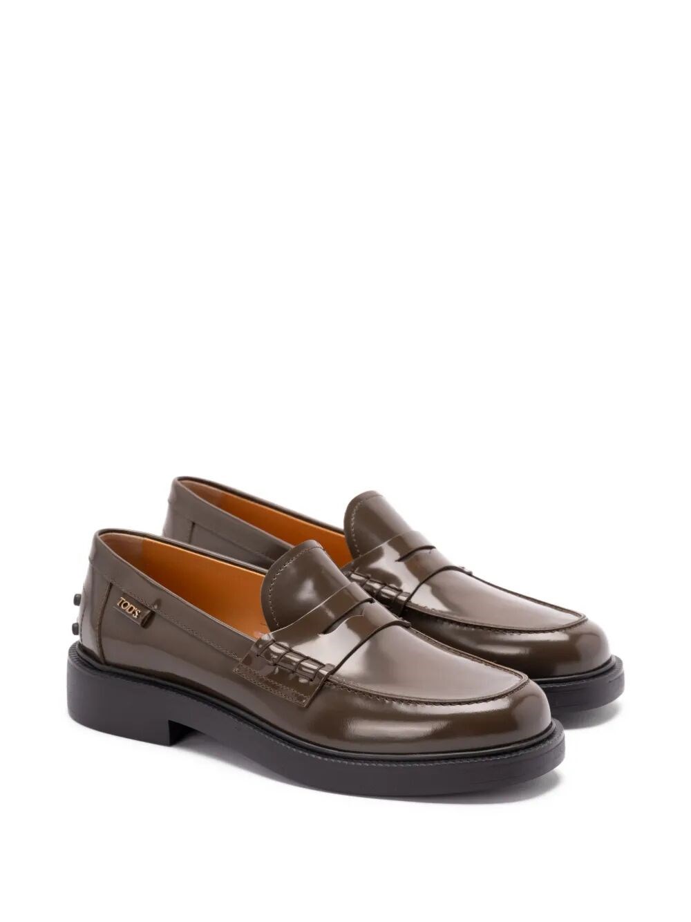 SHADED FINISHING LEATHER PENNY LOAFERS