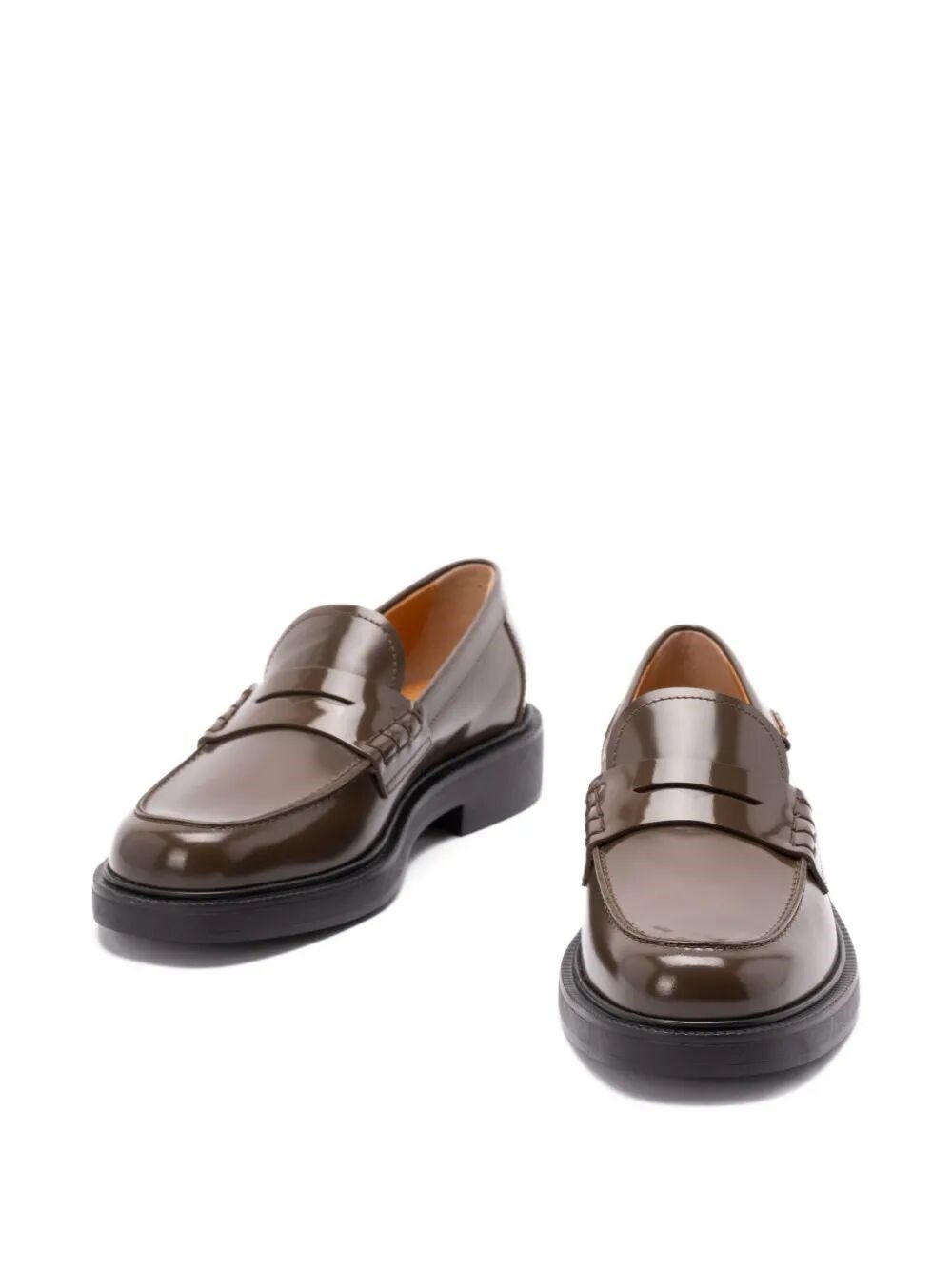 SHADED FINISHING LEATHER PENNY LOAFERS
