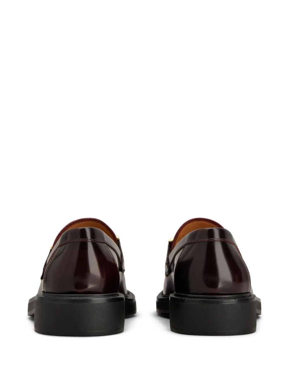 LEATHER LOAFERS WITH METAL BAR