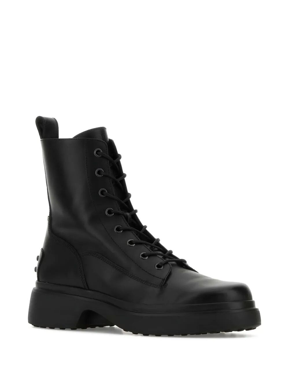 PLATFORM LEATHER COMBAT BOOTS