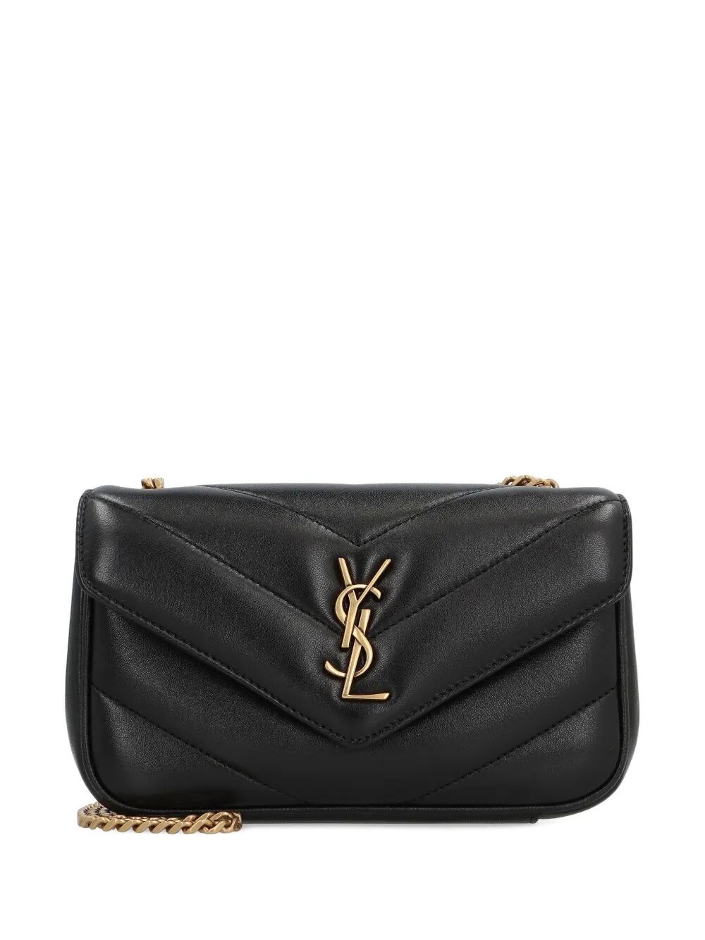 Saint Laurent Women's Black Loulou Mini Quilted Leather Bag