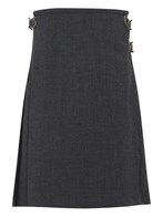 スカート PRADA Prada Virgin Wool Midi Skirt (P103ZESOOO 17N1 F0480) Prada Virgin Wool Midi Length Skirt - Grey Skirts, Clothing