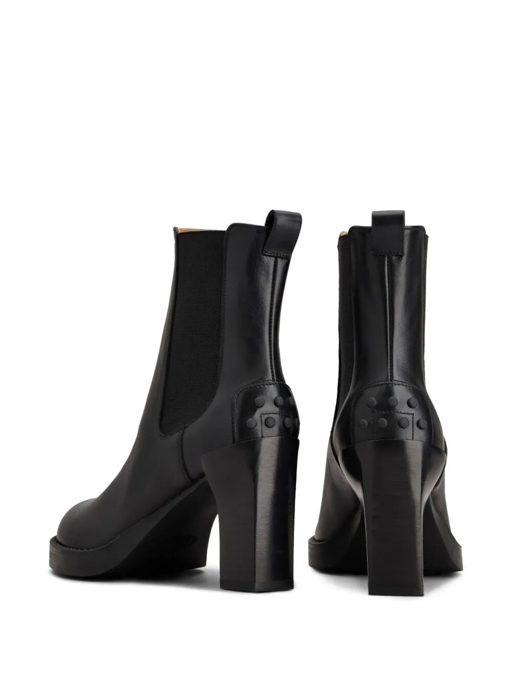 LEATHER HEELED CHELSEA ANKLE BOOTS