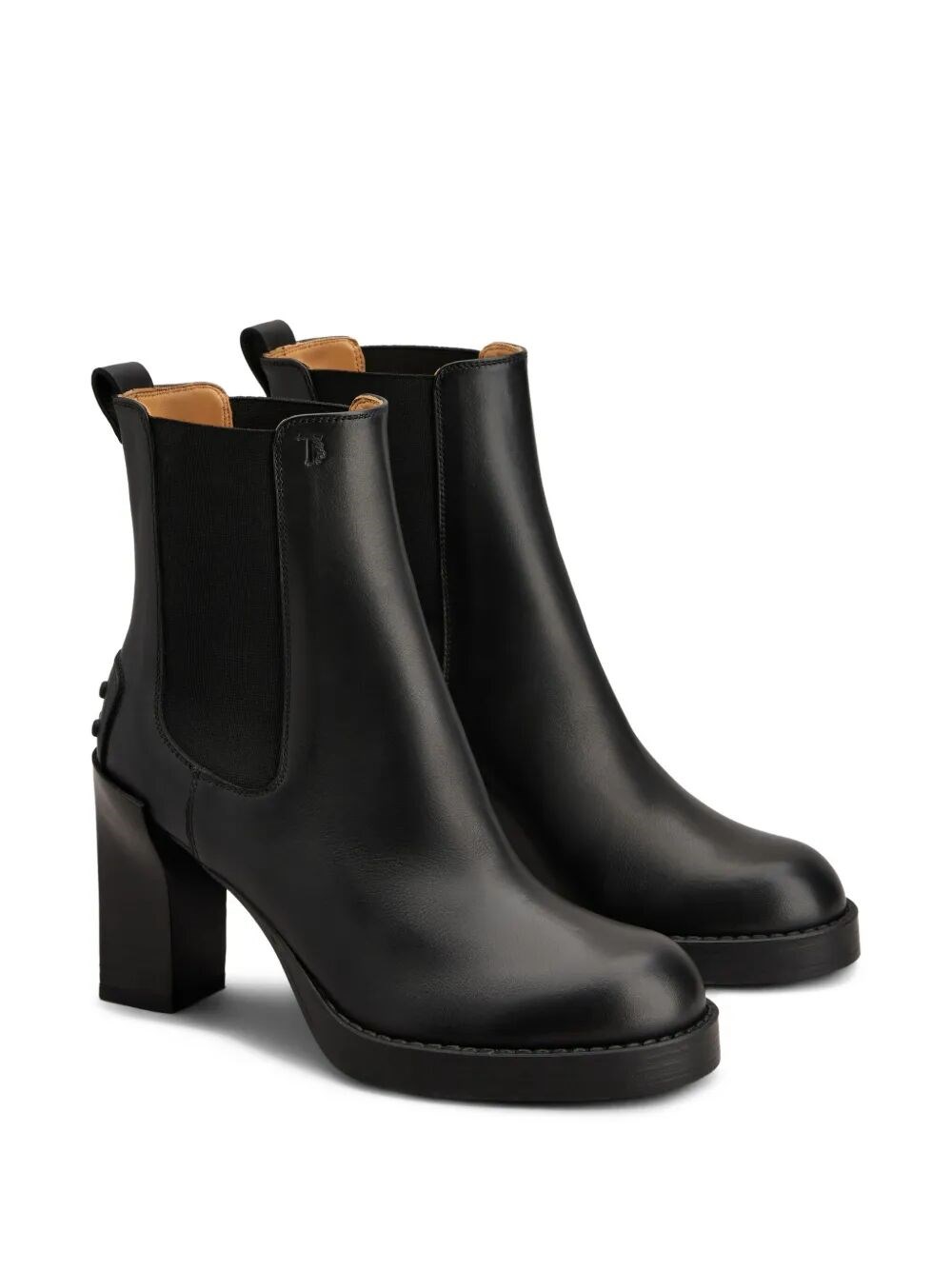 LEATHER HEELED CHELSEA ANKLE BOOTS