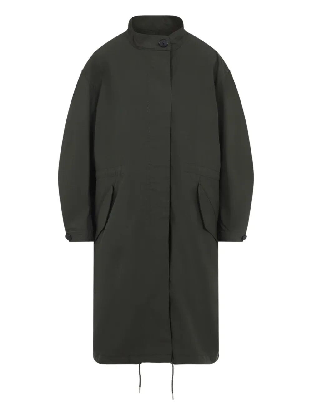 Givenchy Cotton Parka With Stamp Print Clothing In Green