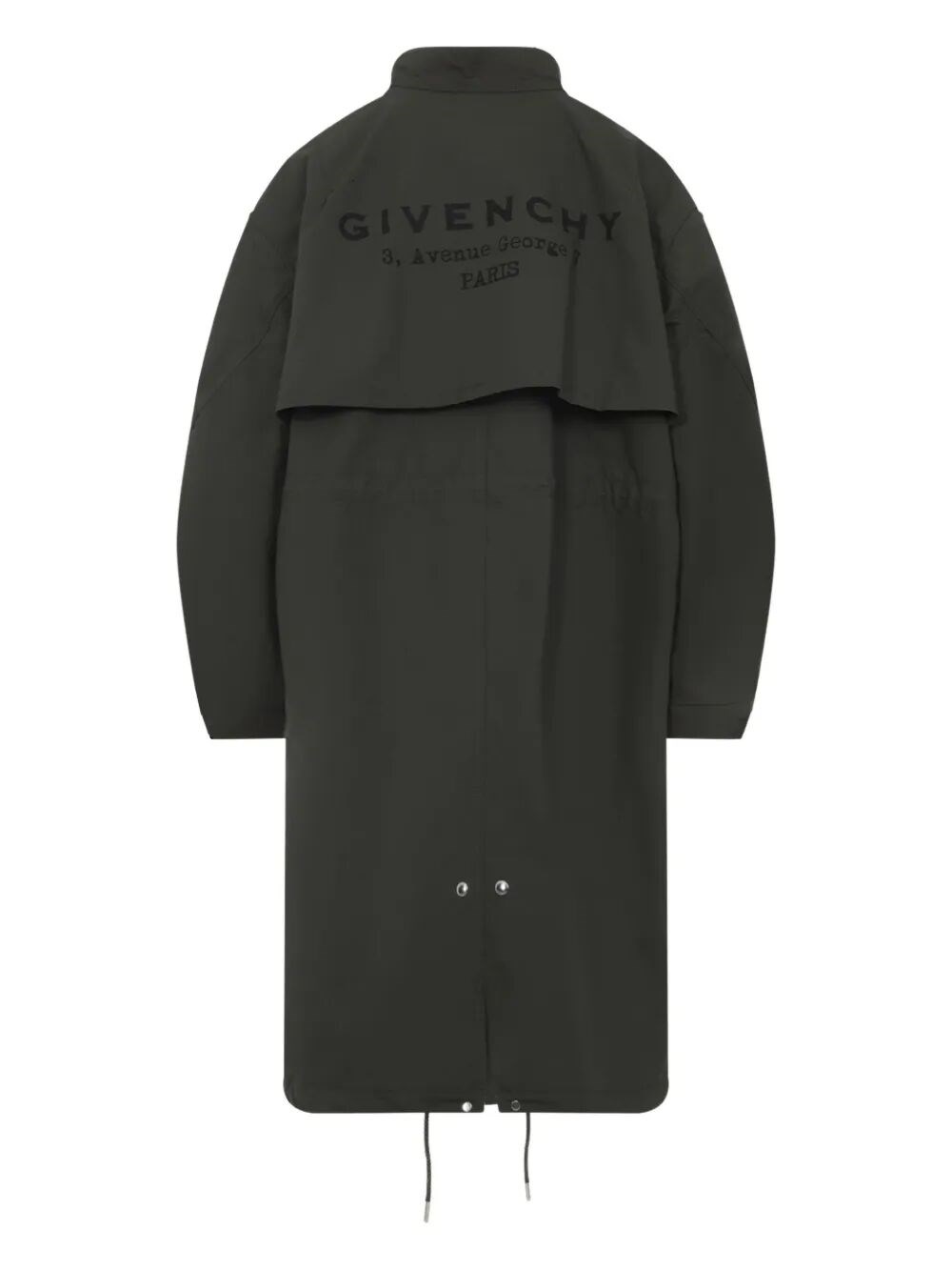 Givenchy Cotton parka with givenchy stamp print available on
