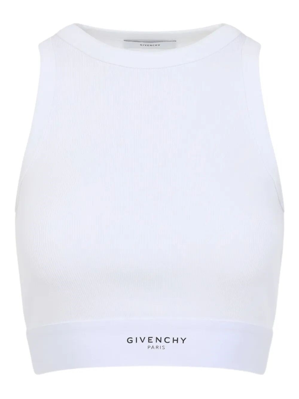 Givenchy Cropped Tank Top In Cotton With Band Clothing In White