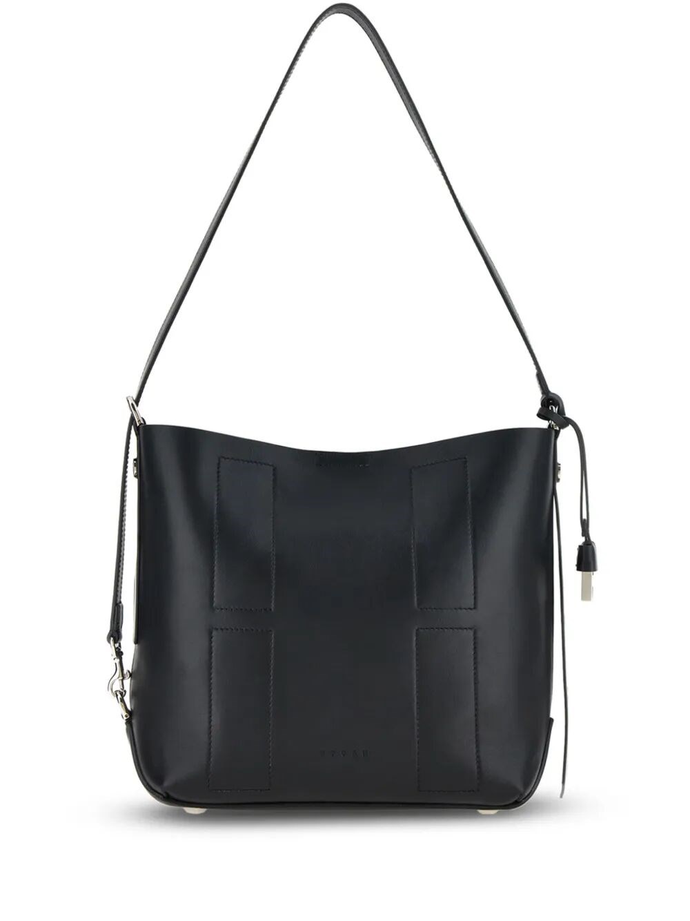 Hogan Small Leather Cross-body Bag In Black
