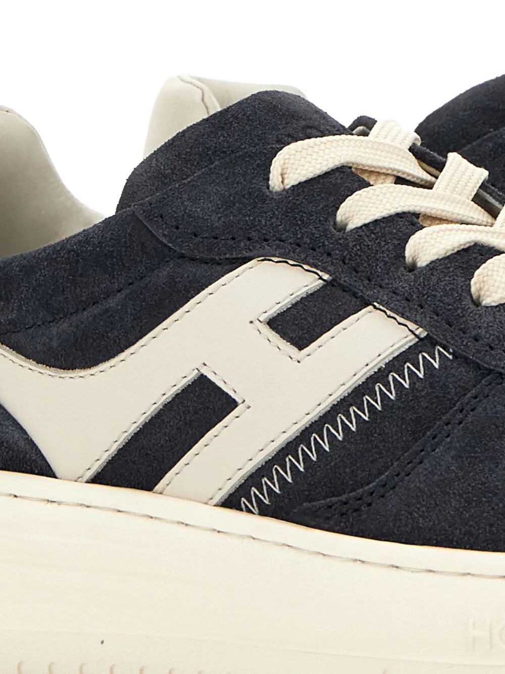 H630 SUEDE AND LEATHER SNEAKERS