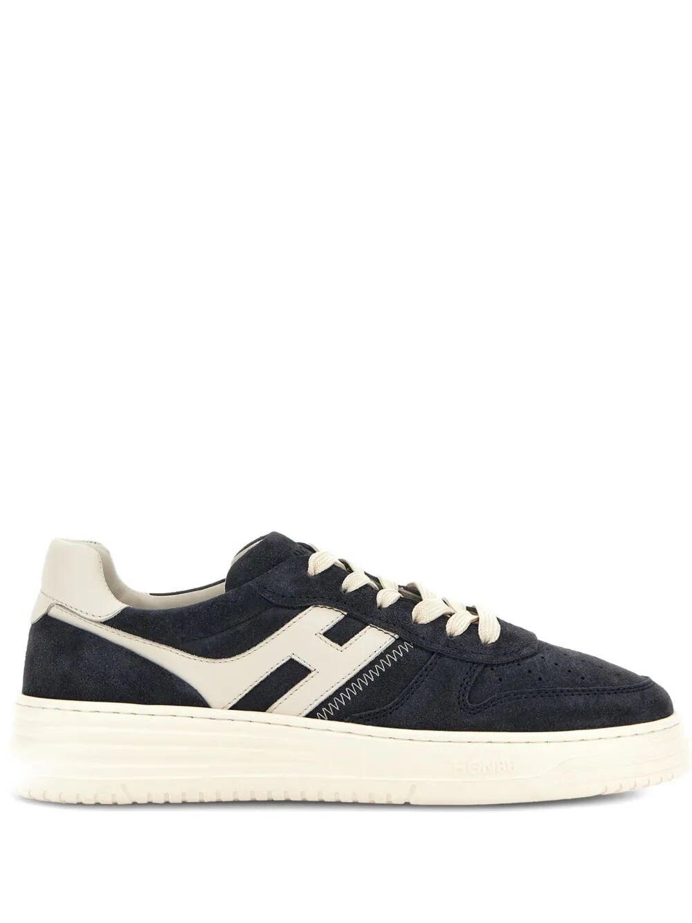 Hogan Midnight Blue Suede Sneakers In Blue