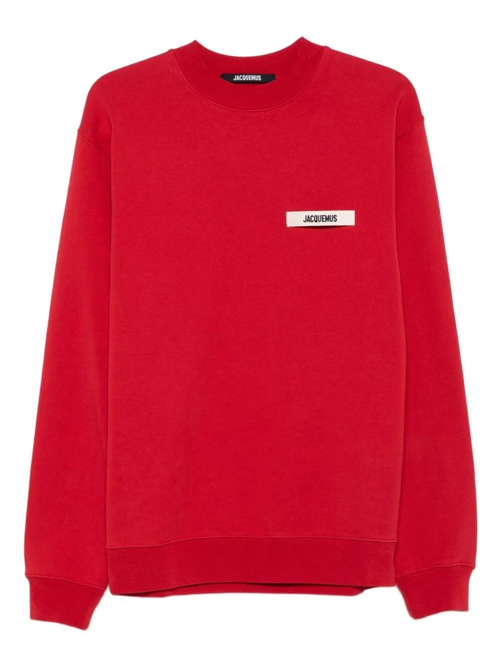 Jacquemus Men Le Hoodie Grosgrain Hooded Sweatshirt In Red