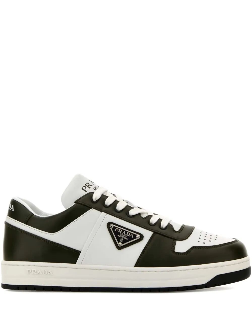 DOWNTOWN TWO-TONE LEATHER SNEAKERS