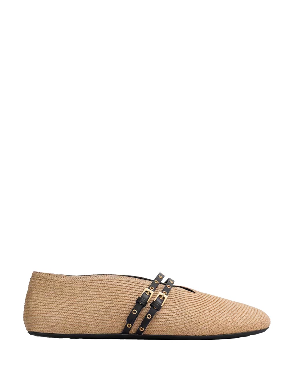 Alaïa Ballet Flats In Paper Straw