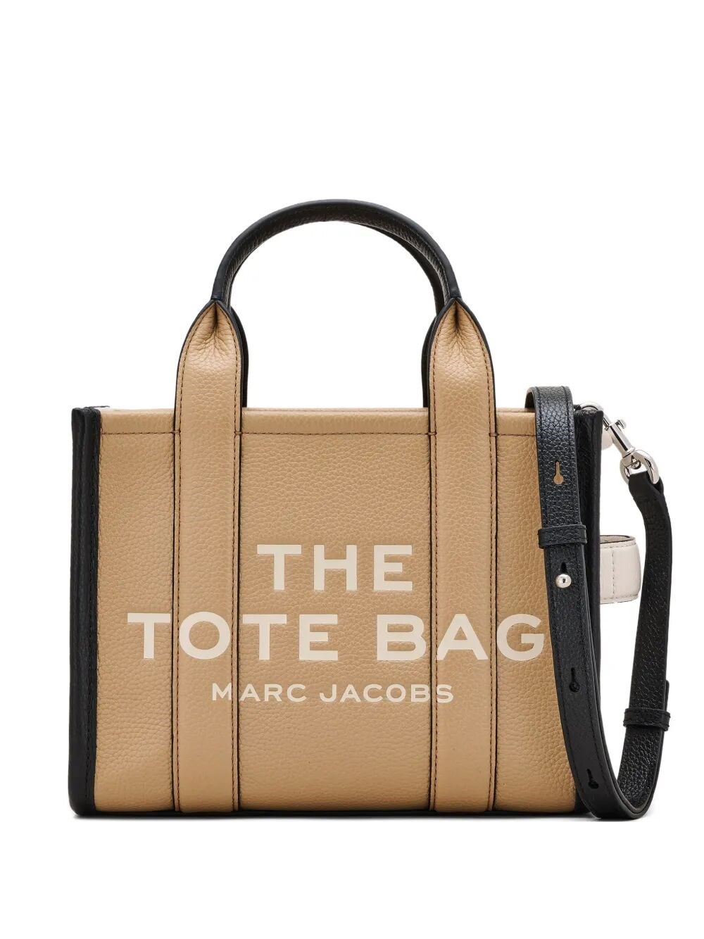 Marc Jacobs Beige The Color Block Small Tote In Brown