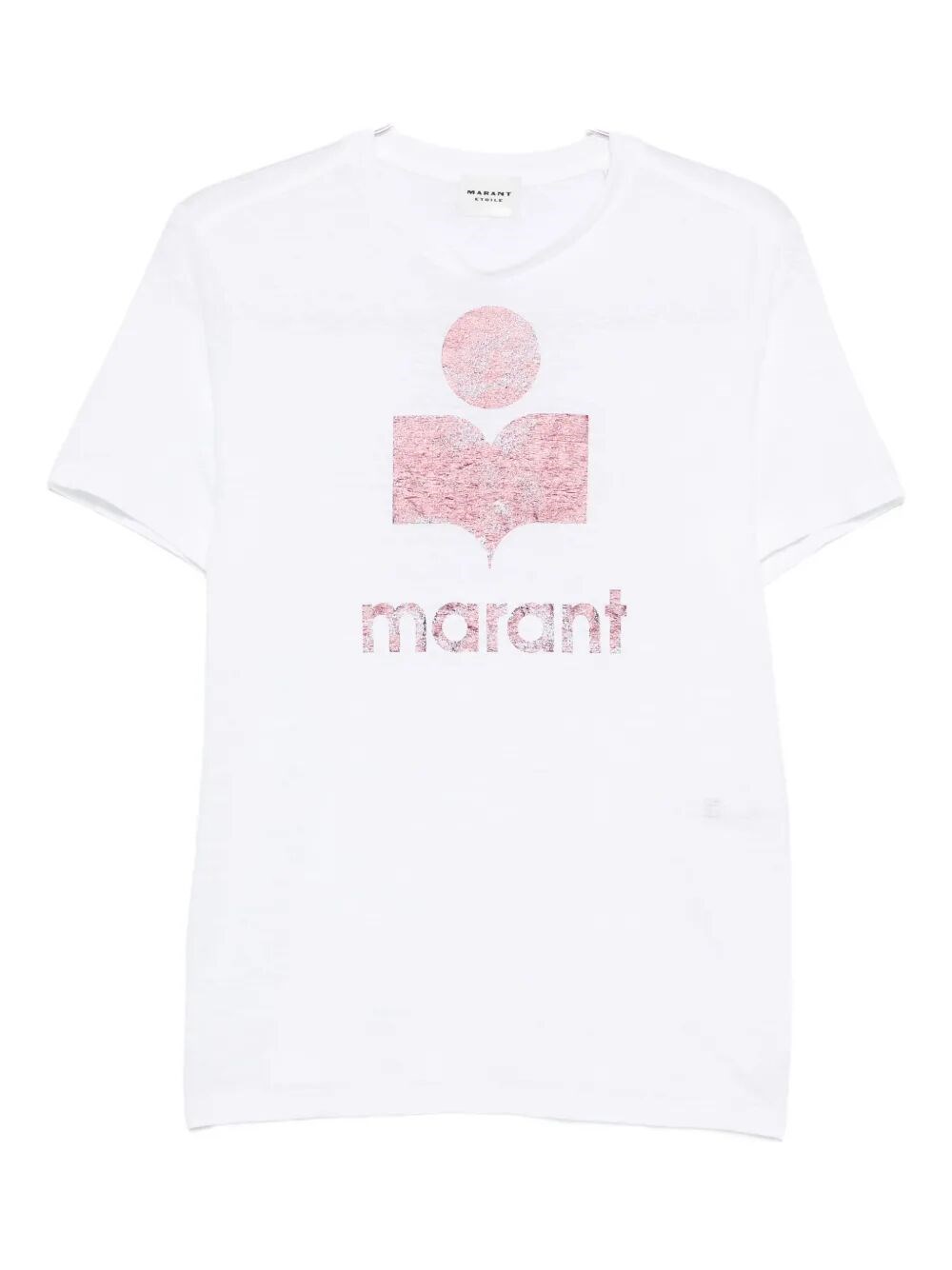 Isabel Marant Étoile Isabel Marant Etoile Zewel Linen Logo T-shirt In Gray