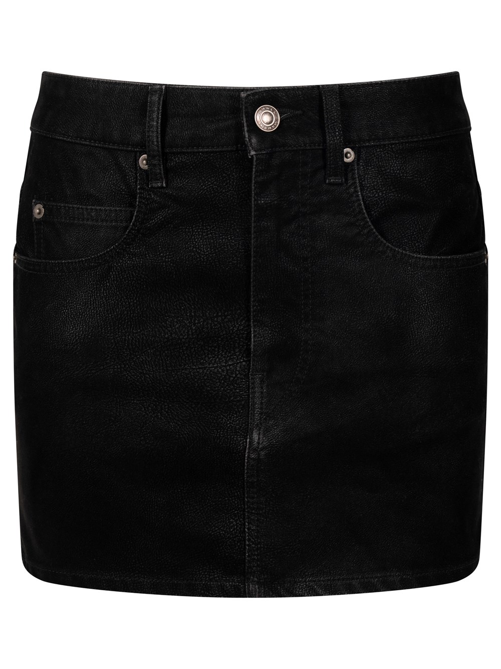 Isabel Marant Étoile Kimmy Faux Leather Miniskirt In Black