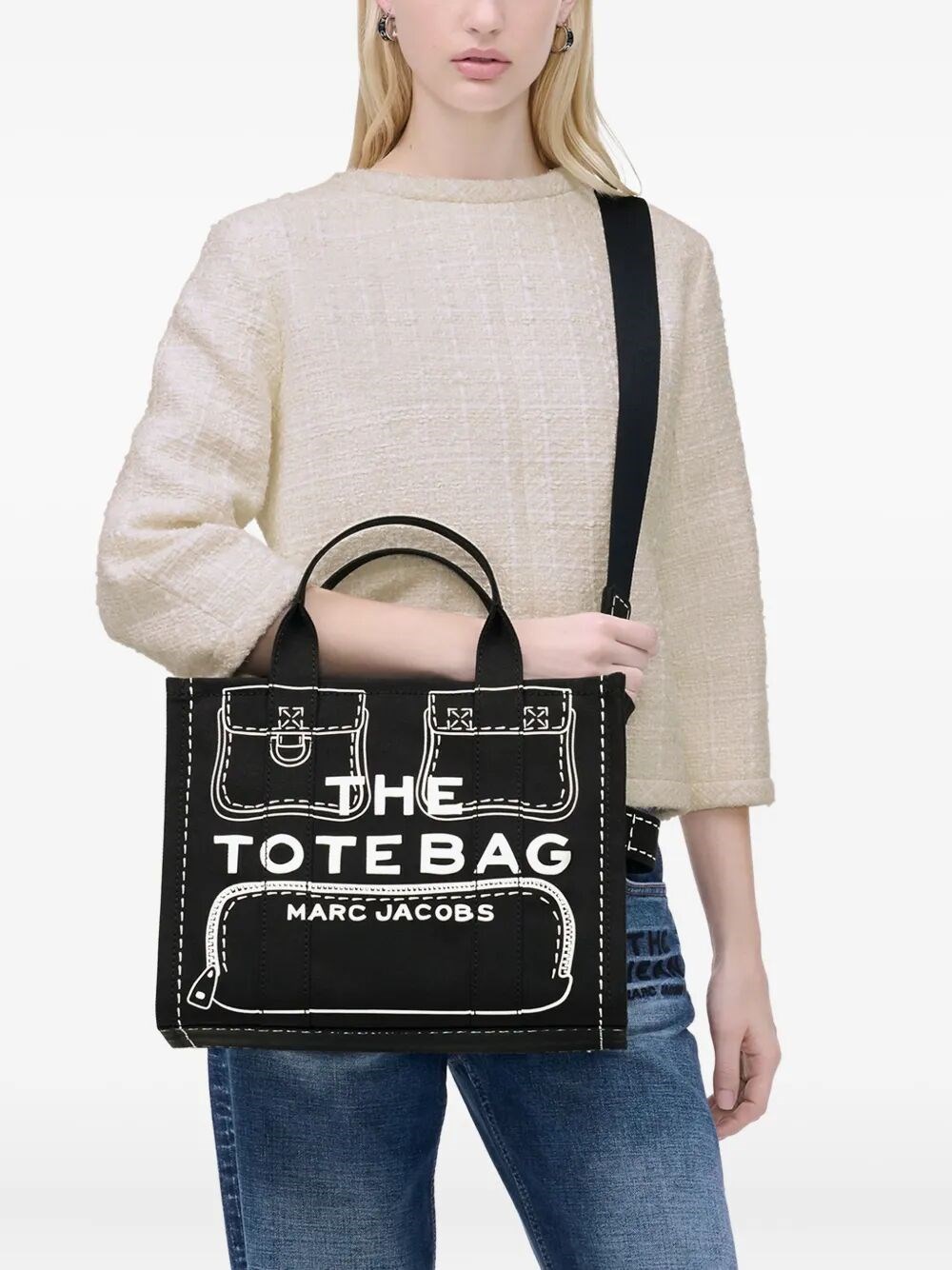 THE TROMPE L`OEIL CARGO CANVAS MEDIUM TOTE BAG