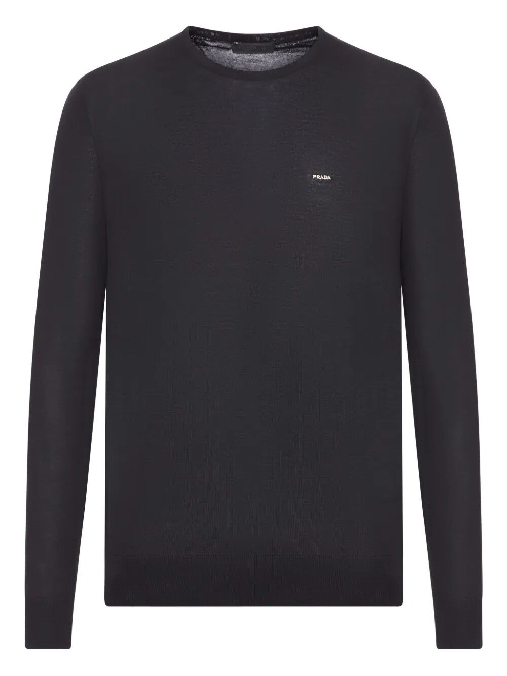 Prada Wool Crew-neck Sweater In Black