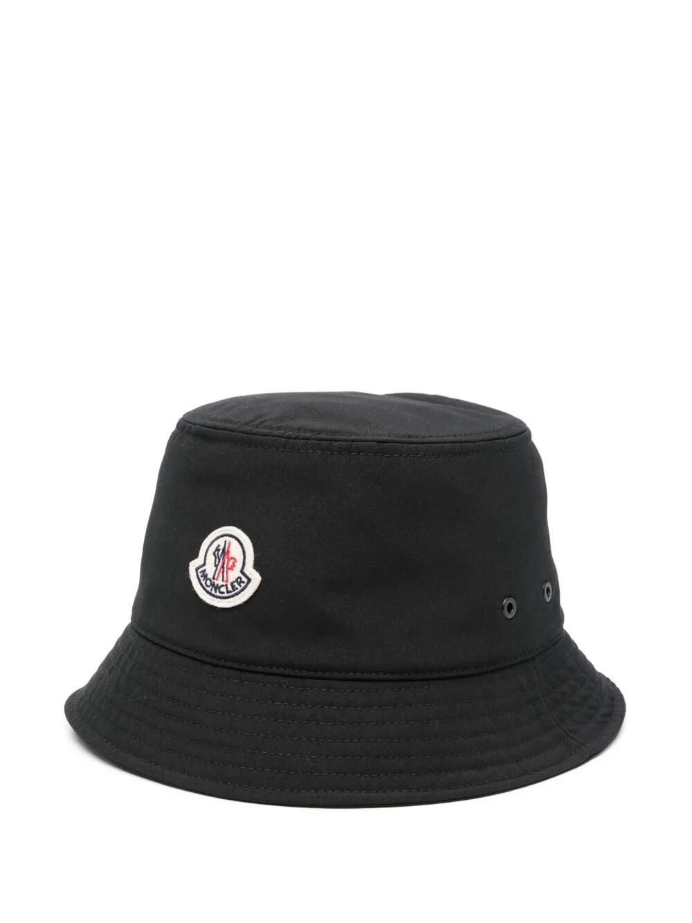 Moncler Cotton Blend Bucket Hat In Black