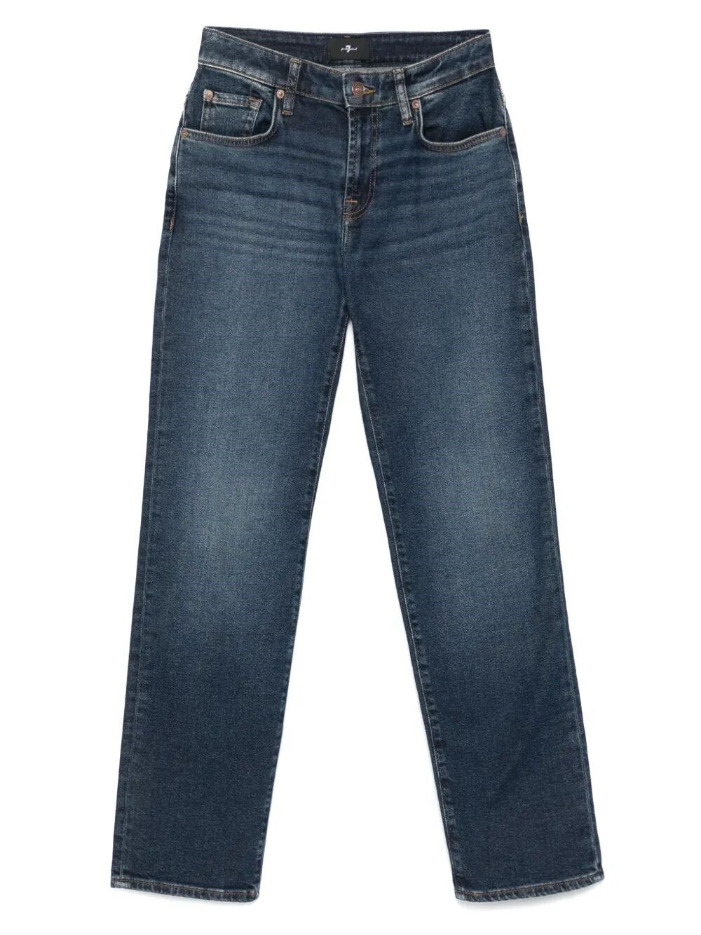 7 For All Mankind Calie Straight Leg Jeans In Blue