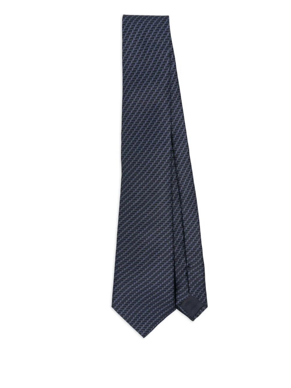 Giorgio Armani Geometric-pattern Silk Tie Accessories In Blue