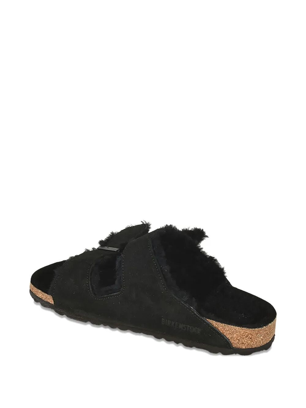 ARIZONA SHEARLING AND SUEDE SANDALS