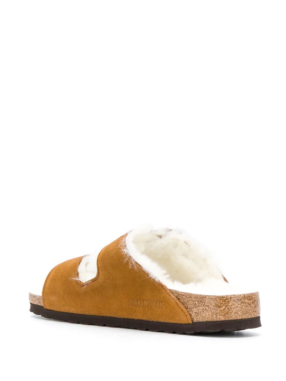 ARIZONA SHEARLING AND SUEDE SANDALS