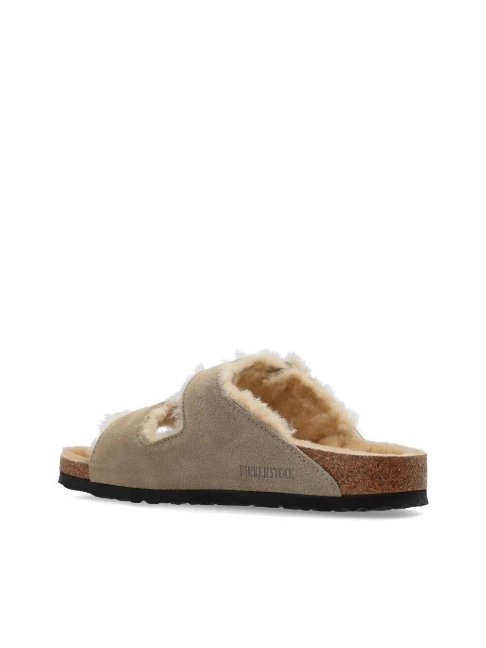 ARIZONA SHEARLING AND SUEDE SANDALS