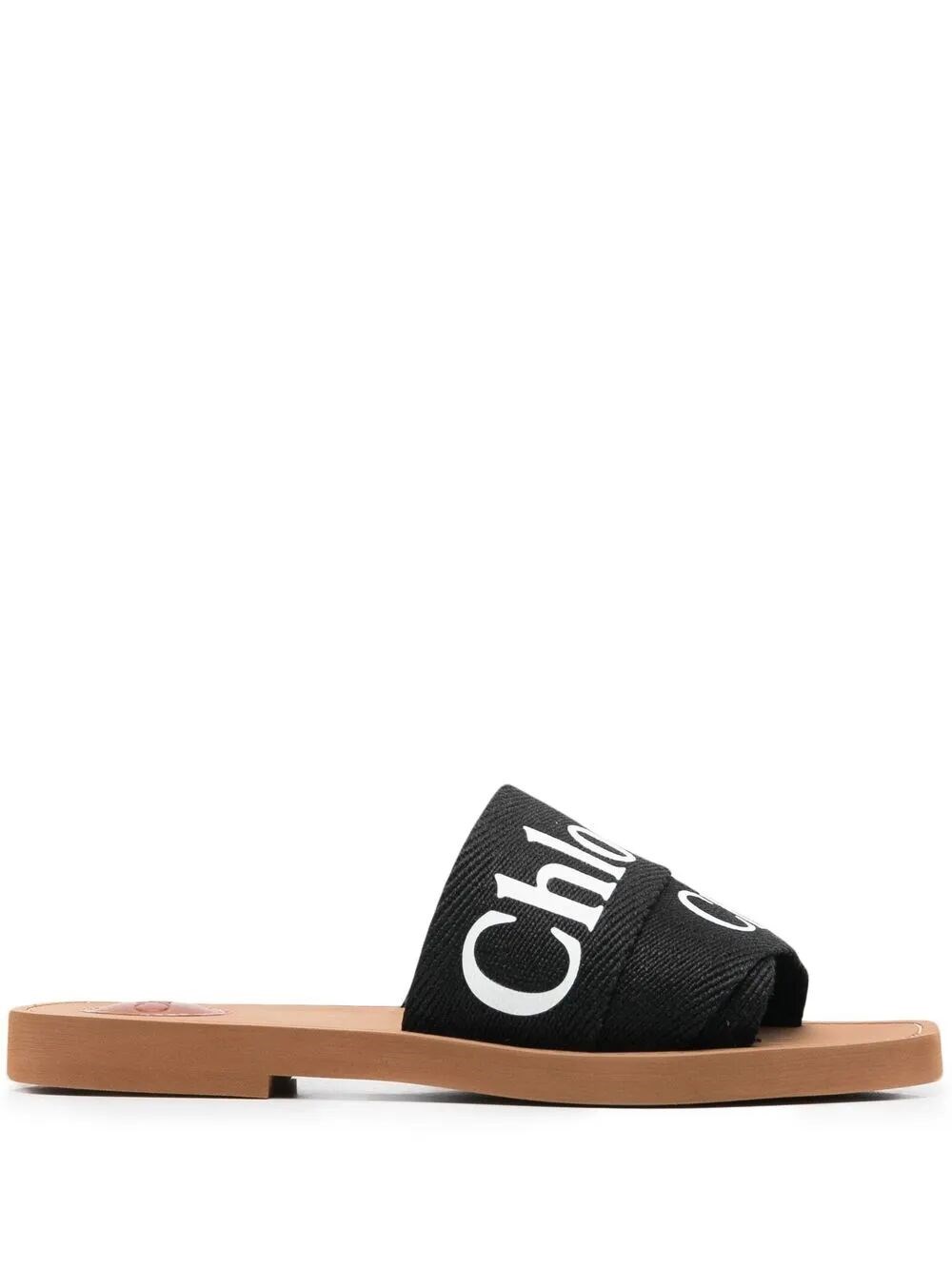 Chloé Woody Slides In Black