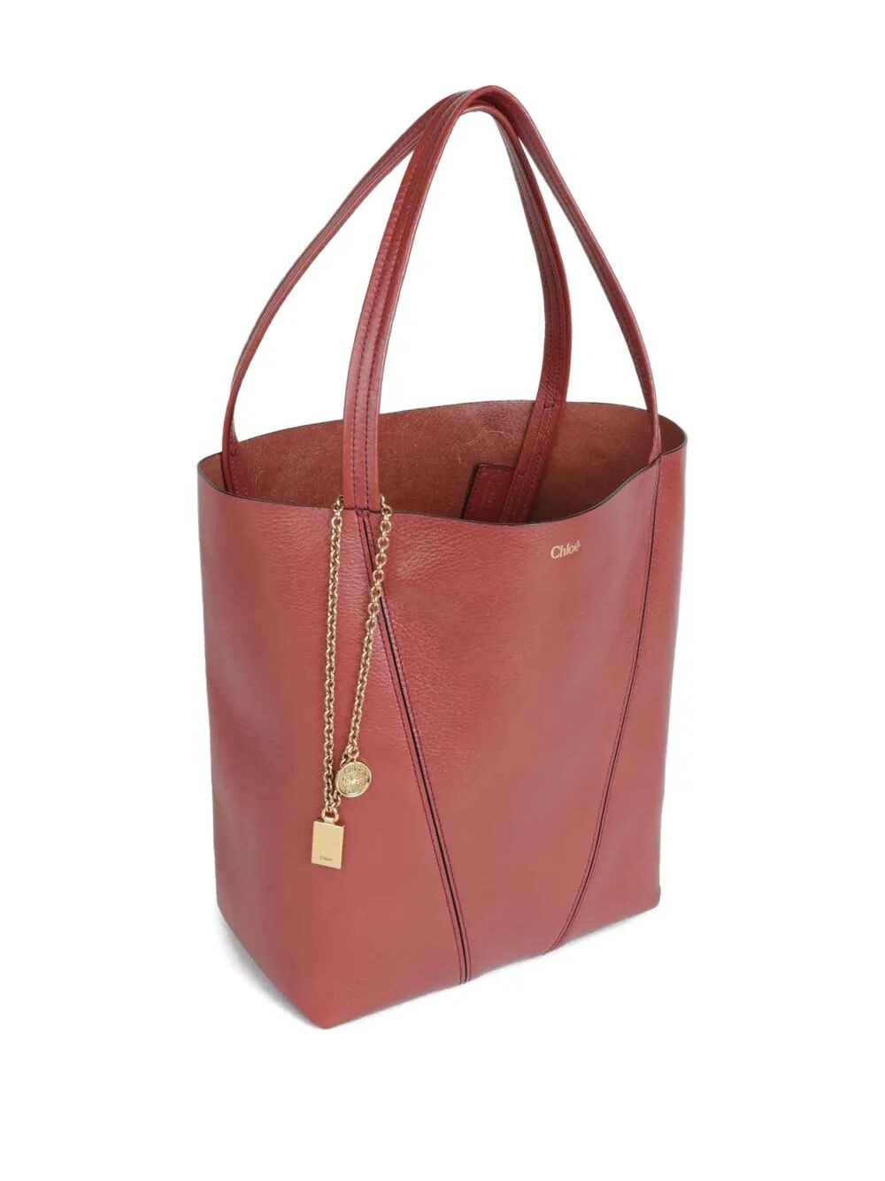 CHLOÉ SPIN TOTE BAG IN GRAINED LEATHER