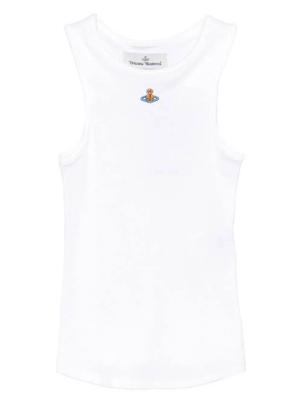 Vivienne Westwood White Rib Jersey 90s Tank Top