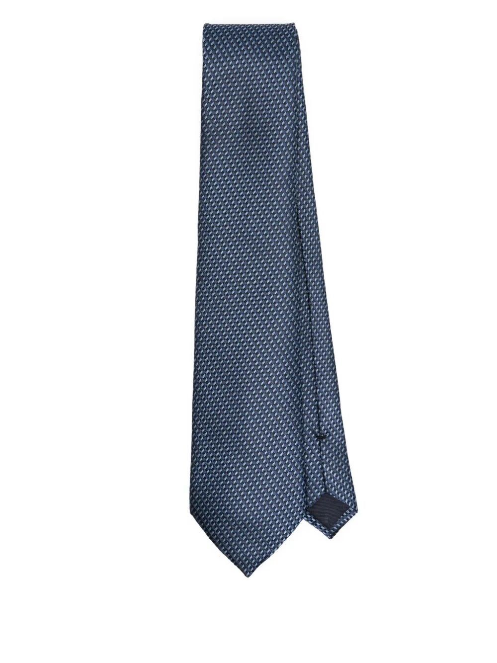 Tom Ford Alternate Weave Silk Tie In Blue