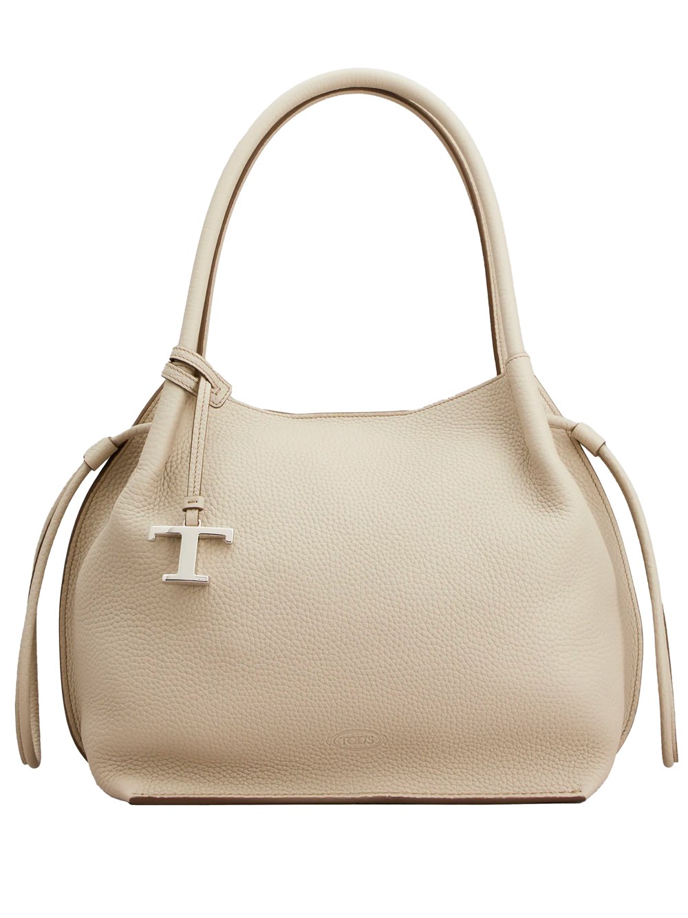Tod's Leather Medium Bucket Bag In Nude