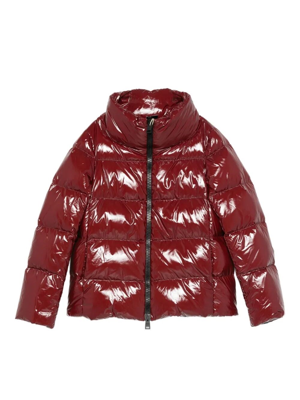 Herno Shiny Cape Down Jacket Coats Bordeaux In Red