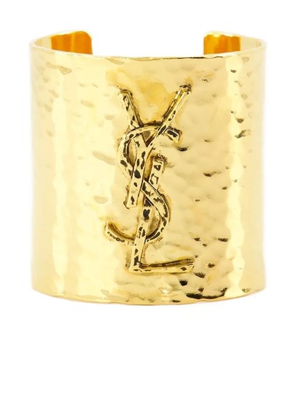 Saint laurent Cassandre pearl and ball ring in metal