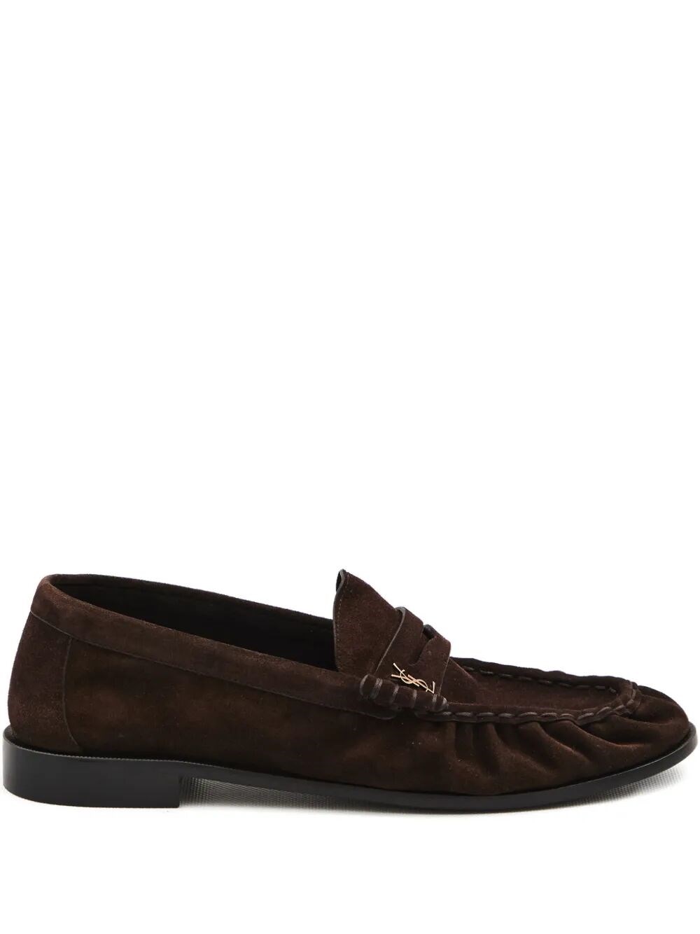 Saint Laurent Le Loafer In Suede In Brown