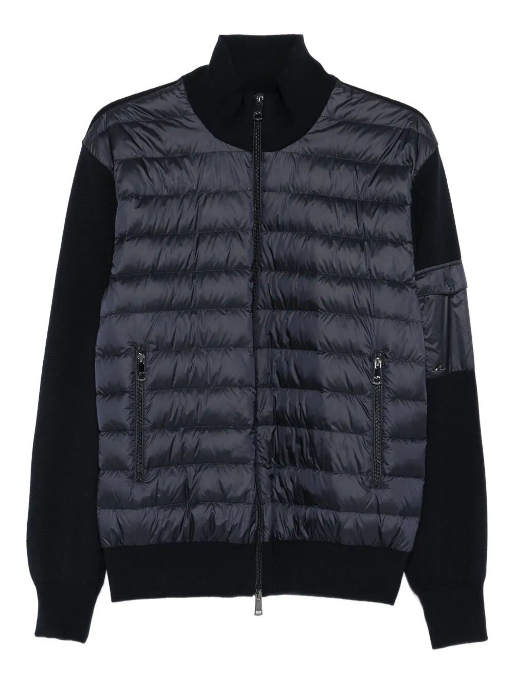 Paul & Shark Wool Sleeve Quilted Jacket In Blue