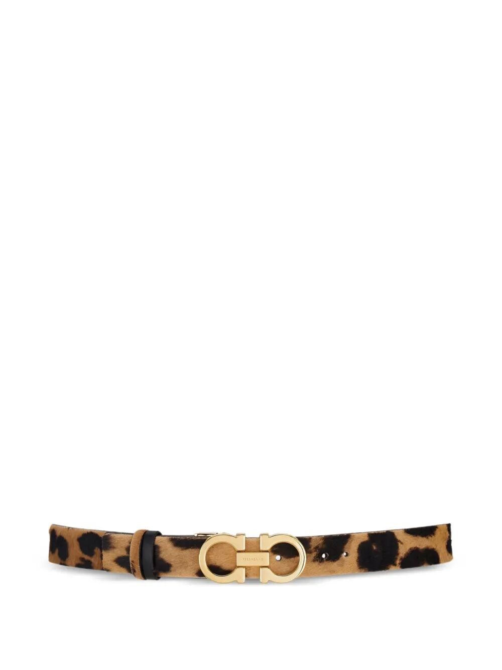 ANIMAL-PRINT PONY HAIR GANCINI BELT