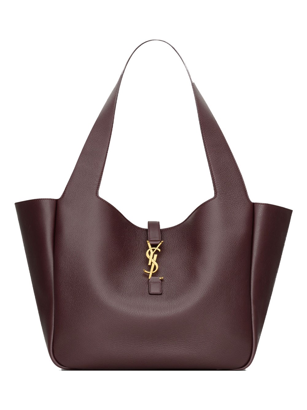 Saint Laurent Le 5 À 7 Bea Grained Leather Bag In Red