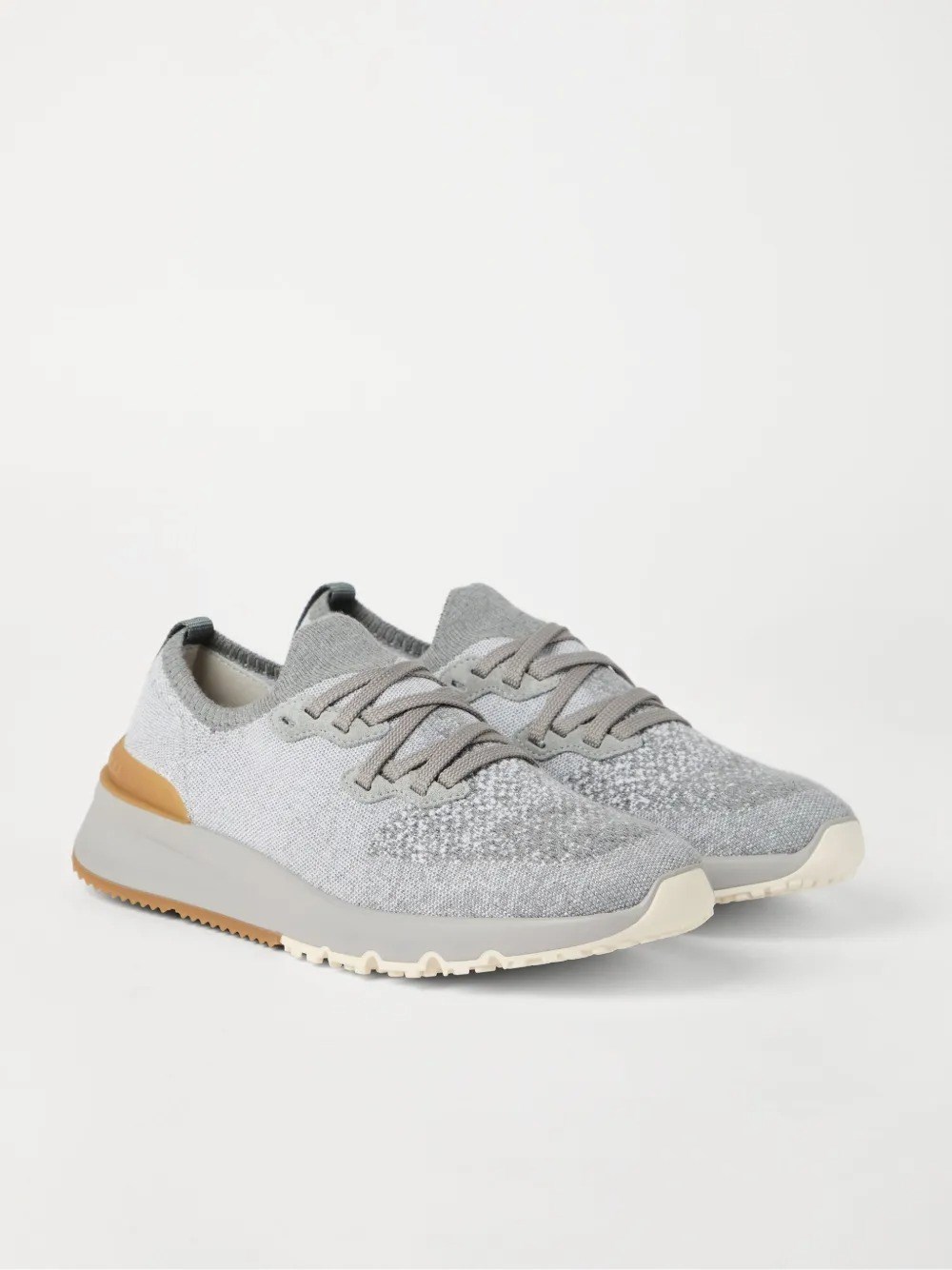 COTTON CHINÉ KNIT RUNNER SNEAKERS