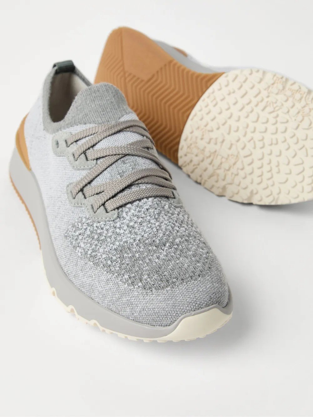 BRUNELLO CUCINELLI★Knit runners シューズ・スニーカー Knit runners for Man in Taupe | Brunello Cucinelli