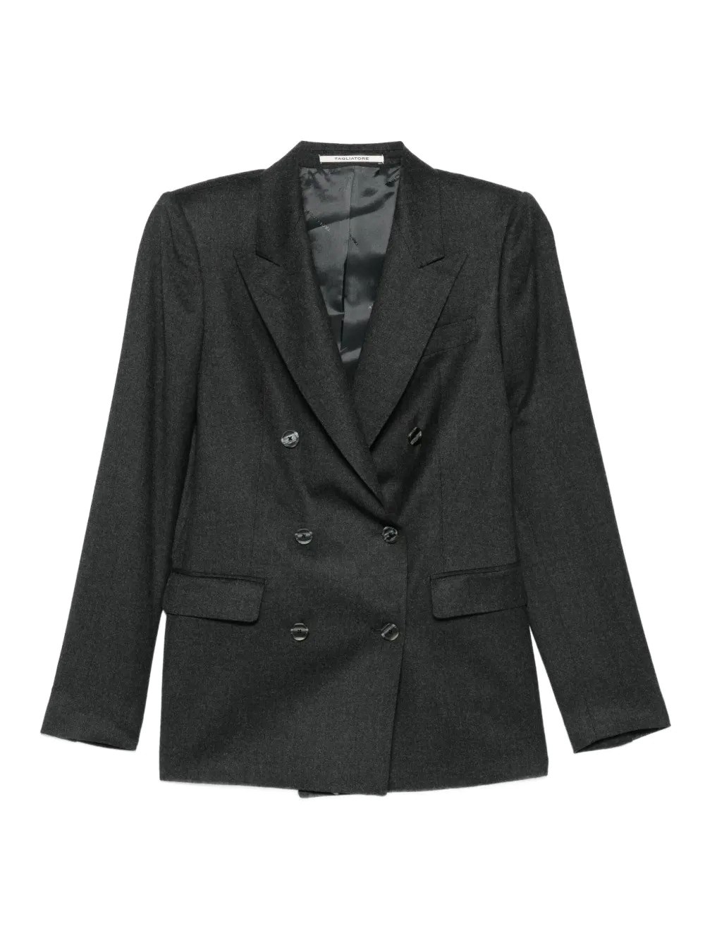 Tagliatore Wool And Silk Pleated Suit Clothing In Gray