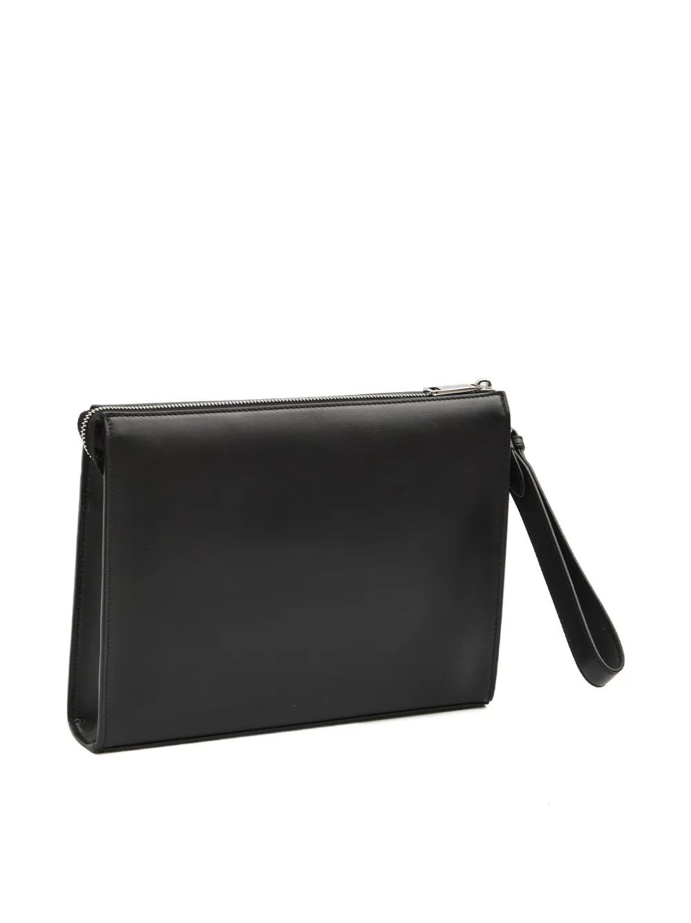 LEATHER AND CANVAS FF SQUARED CLUTCH
