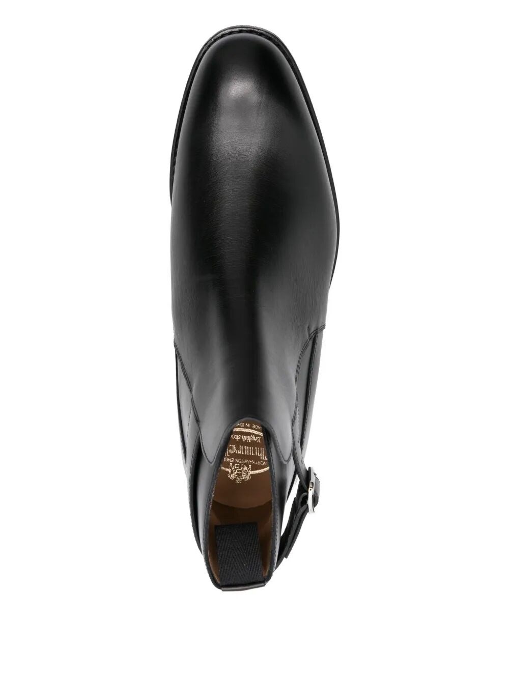 BUCKLE-FASTENING LEATHER ANKLE BOOTS