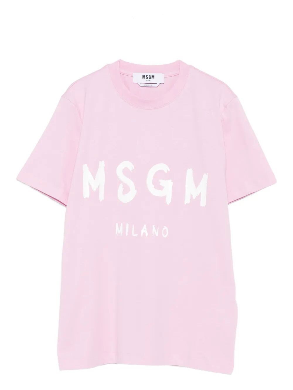 Msgm Logo Print Cotton T-shirt Clothing In Multi