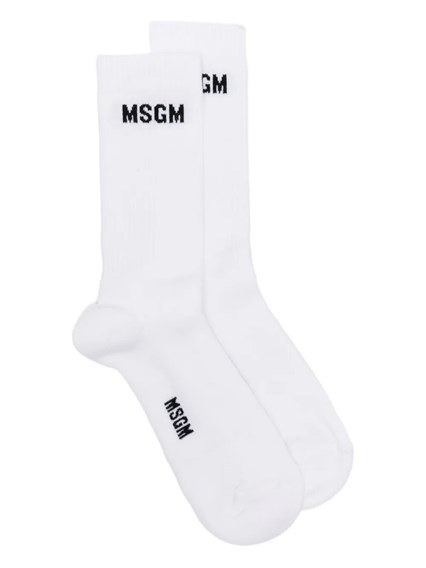 Msgm Logo-jacquard cotton blend socks available on Monti