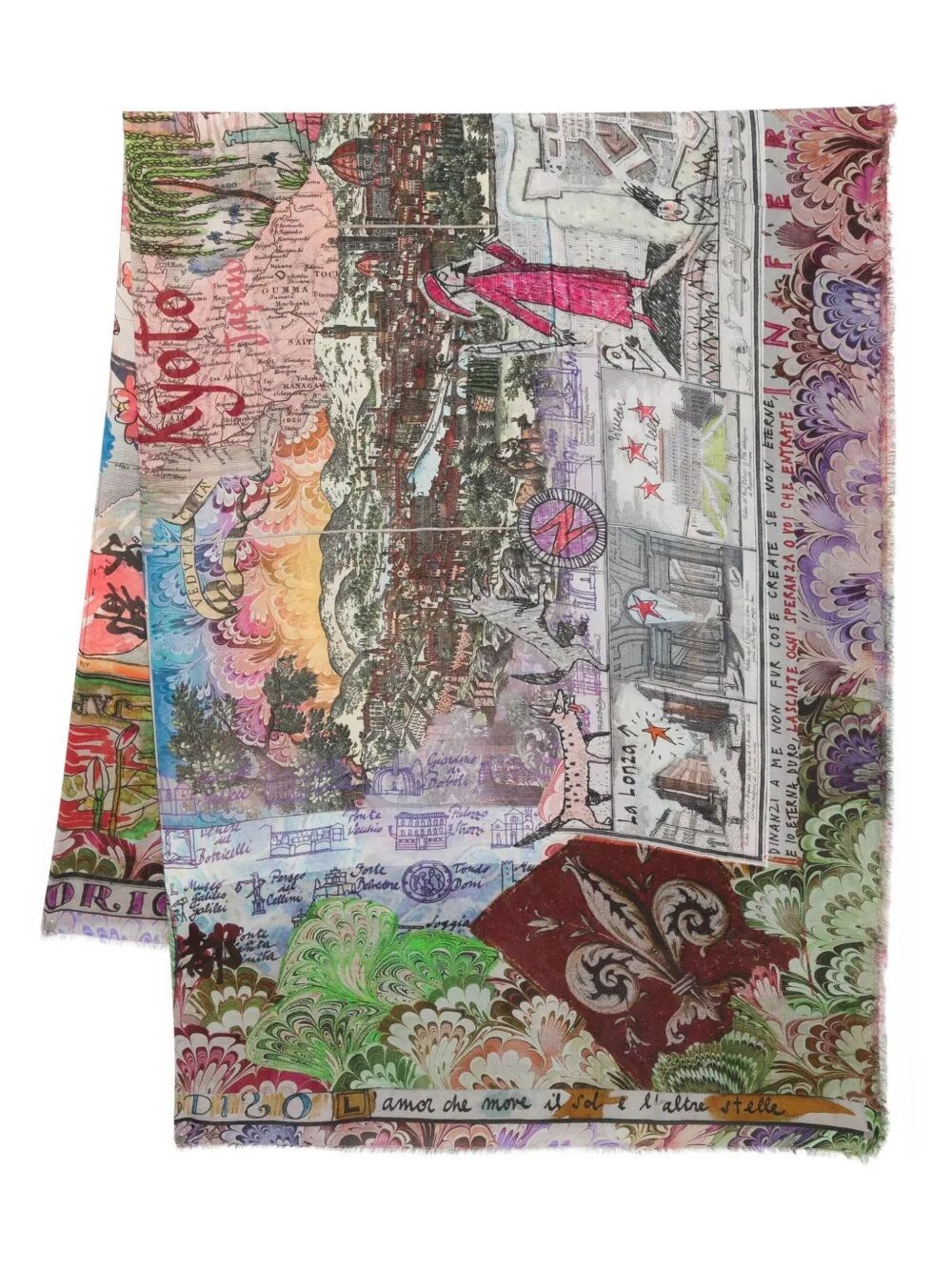 Faliero Sarti Comedy Printed Scarf Accessories In Multi